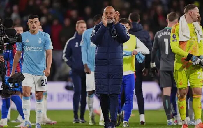 Nottingham Forest draws at Crystal Palace as Champions League hopes fade
