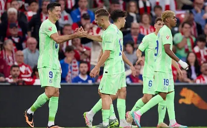 Spanish champs Barcelona end season in style