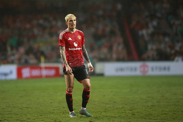 Hong Kong China Alejandro Garnacho Of Manchester United Reacts During The Match Between